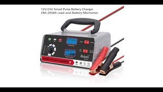 Battery Charger 12V 24V Pulse Automatic Smart Maintainer 12V20Amax 24V10Amax Repair Charger [upl. by Ayatal]