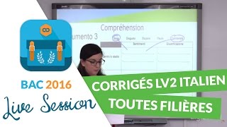 Bac 2016  Corrigés dItalien LV2  Toutes filières [upl. by Yasui]