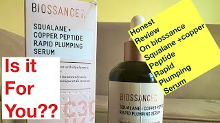 My unfiltered thoughts on Biossance squalane copper peptide plumping serum [upl. by Nyroc564]