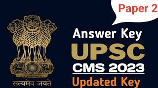 UPSC CMS 2023 ANSWER KEY PAPER  2  SURGERYOBGYPSM  120 QUESTIONS  MedEasy [upl. by Anelrihs401]