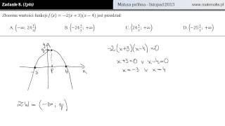 Zadanie 8  matura próbna  listopad 2013 [upl. by Aivun]