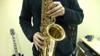 Palm Key D on Saxophone and how to play D Major over 2 octaves Saxophone Lesson BC303 [upl. by Eidson559]