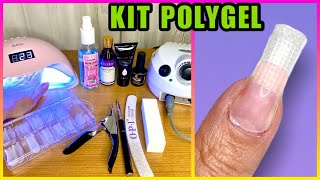 TUTORIAL KIT DE POLYGEL  APLICAÇÃO DE MOLDE F1 ‹ Unhas da Lalá › [upl. by Taddeusz]