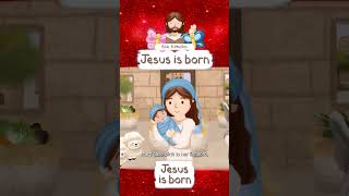 JESUS IS BORN HUMBLE MANGER · BIBLE STORIES FOR CHILDREN KIDS · ANIMATED CARTOON JESUS shorts [upl. by Yelnats]