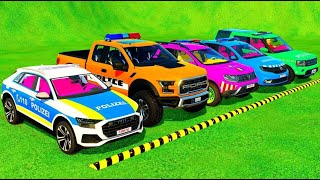 DACIA VOLSKWAGEN AUDI POLICE CARS and MERCEDES FORD AMBULANCE EMERGENCY TRANSPORTFS22 00157 [upl. by Nitsyrk]