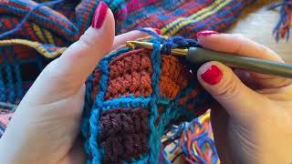 How to work Front Post Double Crochet in Mosaic Crochet [upl. by Martyn]