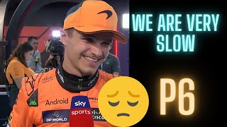 Lando Norris interview P6 qualifying saudi grand prix f1 landonorris saudigp formula1 [upl. by Fabrianne]