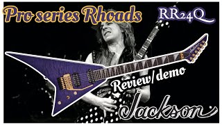 Jackson pro series Rhoads RR24Q trans purple reviewdemo Jacksonguitars Rhoads [upl. by Nesyrb480]