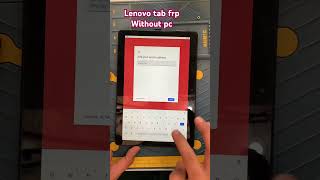 lenovo tab frp bypass without pc lenovo frp frpsolution tablet hardreset tech fyp viral [upl. by Schrick708]