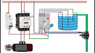 Liquid amp Water Level Controller  Control Pump  التحكم بمستوى السائل بالخزان تشغيل وأيقاف طرمبة [upl. by Yoho]