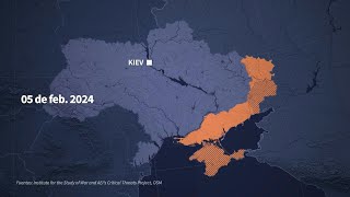 Mapa animado control territorial en Ucrania desde el inicio del conflicto en 2022  AFP [upl. by Analos]