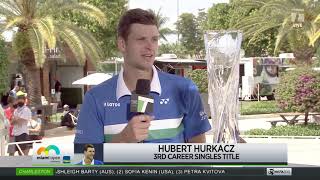 Hubert Hurkacz  2021 Miami Open Final Champions Interview [upl. by Bohon]