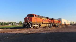 BNSF stack train at Galesburg IL  Jun 29 2024 [upl. by Nylteak]