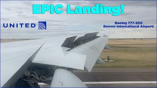 BOEING 777 LANDING on United Airlines at Denver International Airport [upl. by Medorra]