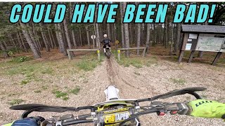 4K POV 2023 Husqvarna FC450 Rockstar vs 2020 KTM 300 XC  Holton MI trail riding on Dirtbikes [upl. by Aihtnyc]