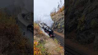 52 7596 lautstark auf der Schiefen Ebene dampflok train kriegslok trainspotting efz [upl. by Yttap]