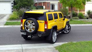 2008 Hummer H3 moderate overlap IIHS crash test [upl. by Mairam]