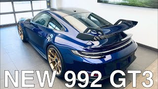 TEASER of the upcoming video on this New 2022 Gentian Blue Porsche 911 GT3 [upl. by Ahsenak753]