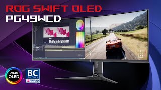 Curved Monitor Gaming Monitor und Office Monitor Der ROG Swift OLED PG49WCD mit 49quot vereint alles [upl. by Race317]