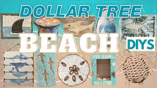 🦈 10 BEST Dollar Tree BEACH DIYS Summer amp Coastal Decor DIY [upl. by Doley]