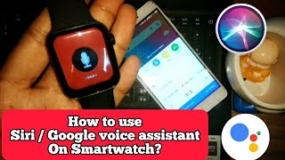 How to use Siri or Google Voice assistant feature in Smartwatch K16  Voice command feature in K16 [upl. by Ilellan]