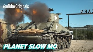 WWII Tanks Firing in Slow Motion [upl. by Halette]