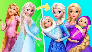 Elsa and Rapunzel with Kids  32 Disney Dolls DIYs [upl. by Tara]