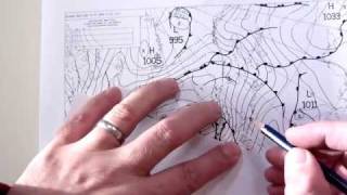 Wind speed from a synoptic chart [upl. by Ennylhsa]