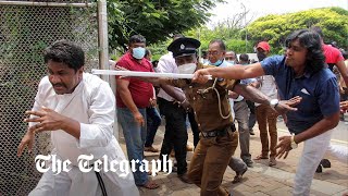 Sri Lankas prime minister resigns amid violent clashes in Colombo [upl. by Necila771]