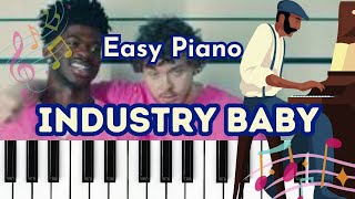 Industry Baby  Easy Piano Tutorial [upl. by Anam]