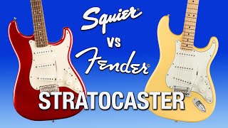 SQUIER CLASSIC VIBE STRAT vs FENDER STRATOCASTER which sounds better [upl. by Aicerg]