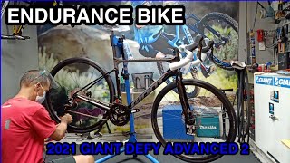 UNBOXING  ASSEMBLE  2021 DEFY ADVANCED 2  2021 GIANT ENDURANCE BIKE [upl. by Cressida46]