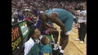 Larry Johnson  1992 NBA Slam Dunk Contest ft Toddler Steph Curry [upl. by Ahtanaram525]