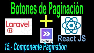 15 Laravel 11 React js Componente Pagination personalizamos los botones de paginación [upl. by Oniuqa]