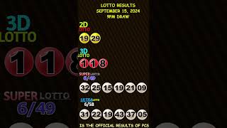 Lotto Result Today 900 pm draw September 15 2024 shorts [upl. by Dwane]