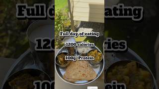 Vegetarian Meal Plan 1200 Calories 100 grams of Protein healthydiet weightlossjourney dietplan [upl. by Nerac]