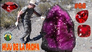 Descubro piedra preciosa ROJA RUBÍ Geoda increíble y única Aventura con HIJO DE LA PACHA 69 [upl. by Brucie507]