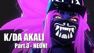 KDA Akali NEON  Part 3  Blender 3D Timelapse [upl. by Leinahtan35]