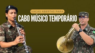 VAGAS ABERTAS PARA CABO MÚSICO TEMPORÁRIO EM TRÊS CORAÇÕES MG  BANDA DE MÚSICA DA ESA [upl. by Llenart148]