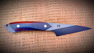 WOOTZ japanes KIRIDASHI knife from REBAR [upl. by Valdis]