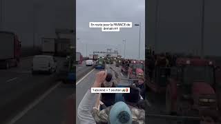 Pont dAquitaine Bordeaux  Les agriculteurs en colère  viralvideo reels media manifestation [upl. by Ansilma666]