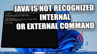 Fix Java is not Recognized as an internal or external Command in Windows 11 [upl. by Ahsrav]