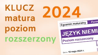 Klucz 2024 matura język niemiecki poziom rozszerzony Rozwiązania arkusza Lekcja niemieckiego [upl. by Grissel]