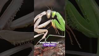 Why Female Mantis Eats Male after Mating facts mantis [upl. by Ahsyekal874]