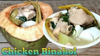 CHICKEN BINAKOL  An Ilonggo Inspired Recipe  Chicken Cooked In Buko Juice [upl. by Kimber]