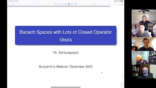 38 Thomas Schlumprecht Banach spaces with lots of closed operator ideals [upl. by Neehar482]