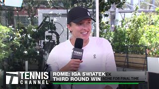 Iga Swiatek Admires Rafael Nadal  2024 Rome Third Round [upl. by Handy226]