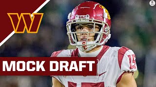 2022 NFL Mock Draft Commanders Draft TOP Receiver to Welcome Carson Wentz  CBS Sports HQ [upl. by Damon]