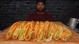 ASMR TACO BELL 10 QUESALUPA MUKBANG [upl. by Llewxam]