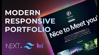 Build and Deploy Responsive Nextjs portfolio website with MDX Blog  Tailwind  Framer Motion [upl. by Akehsay]